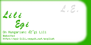 lili egi business card